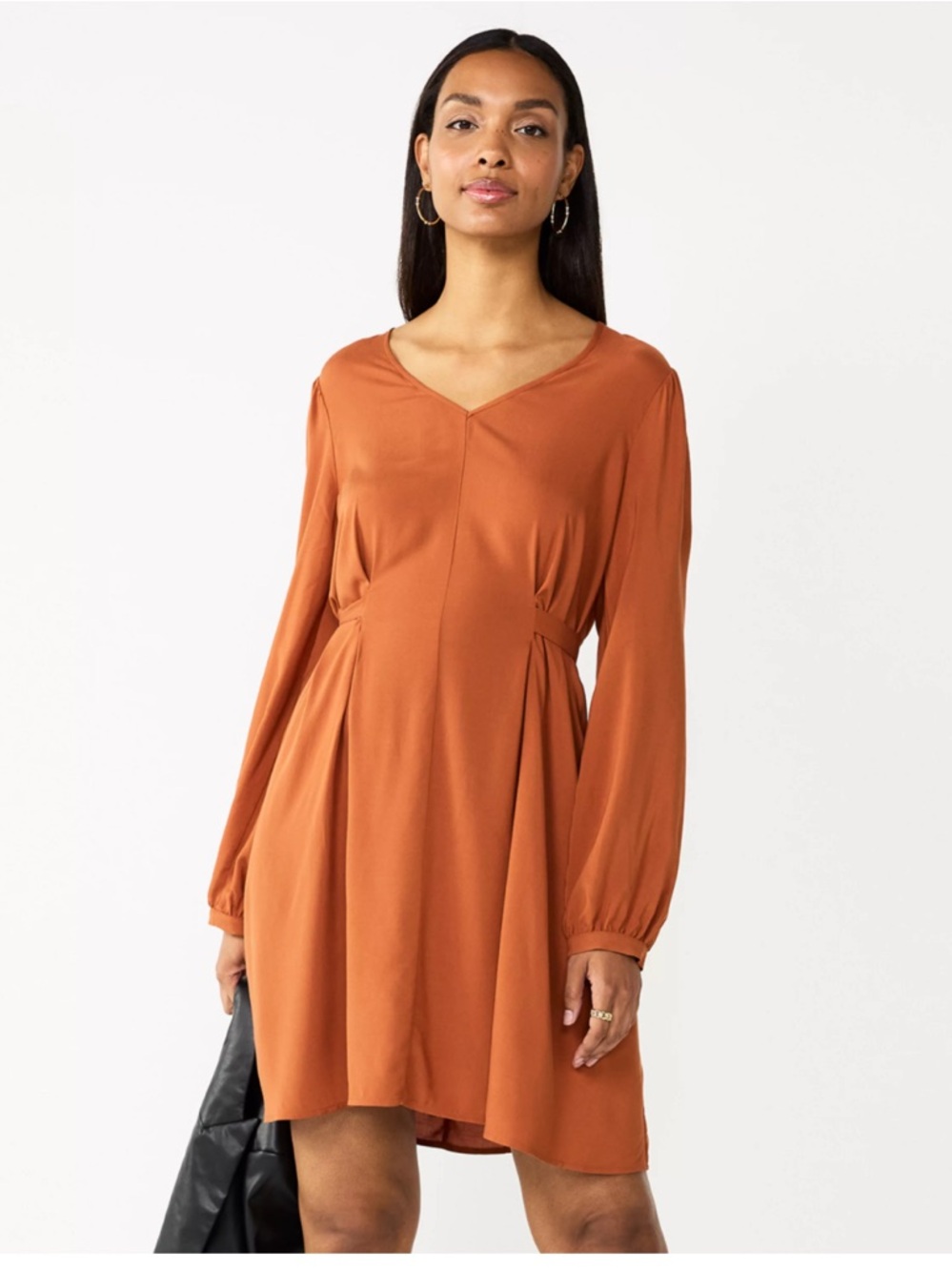 Nwt Nine West Tie Back Long Sleeve Dress Small